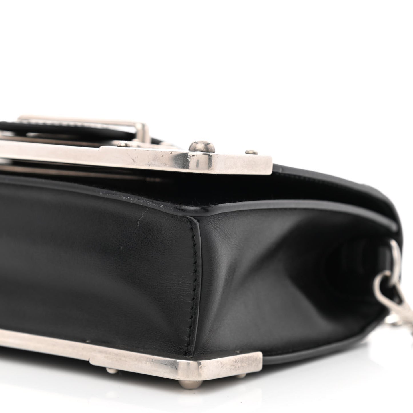 Spazzolato Soft Calfskin Cahier Bag Black