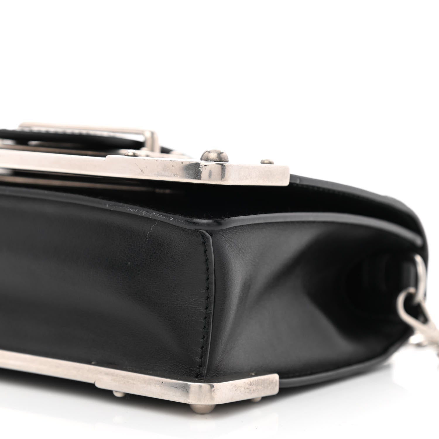 Prada Spazzolato Soft Calfskin Cahier Bag Black 10 of 10