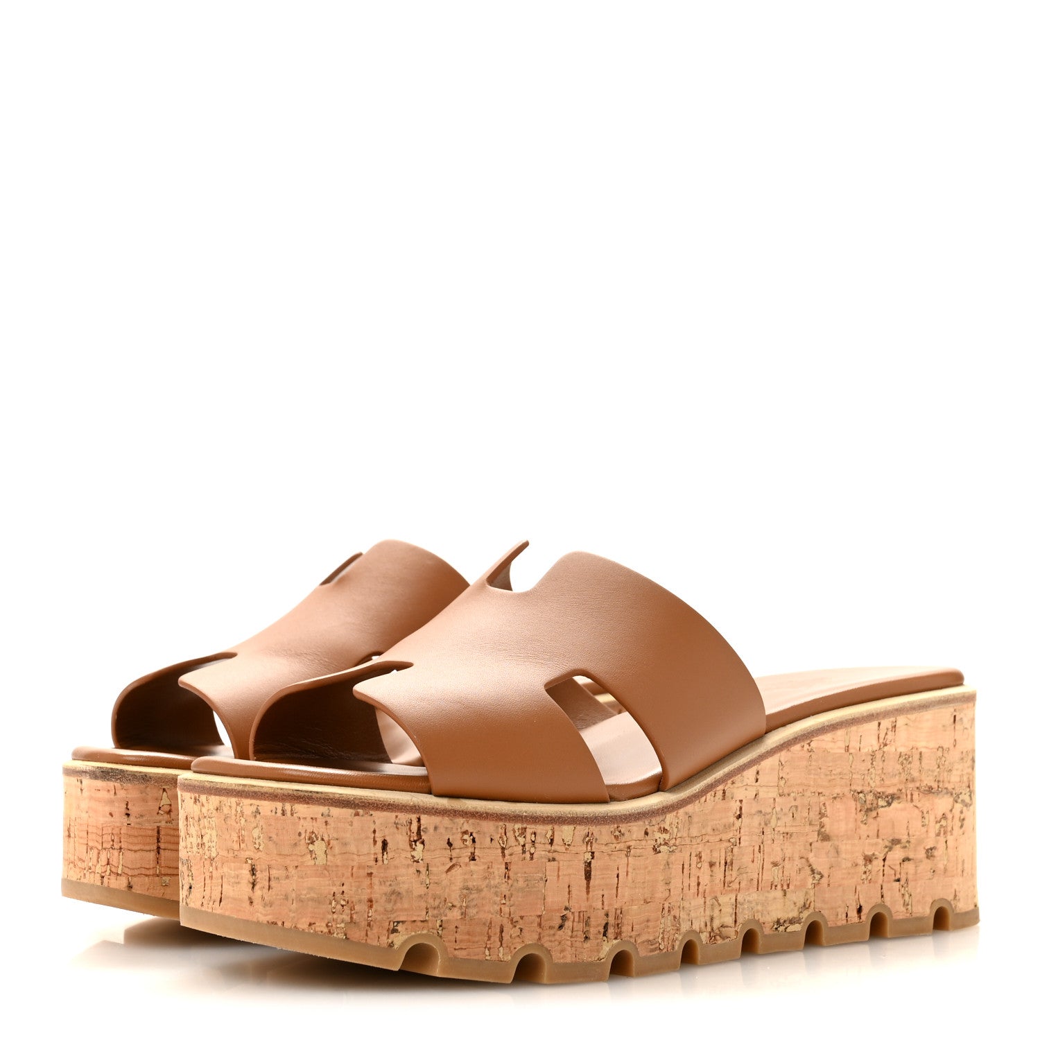Hermes Calfskin Cork Eze 30 Sandals 39 Naturel 4 of 10