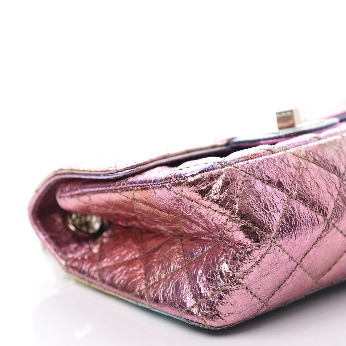 Metallic Goatskin Quilted Mini 2.55 Reissue Flap Multicolor