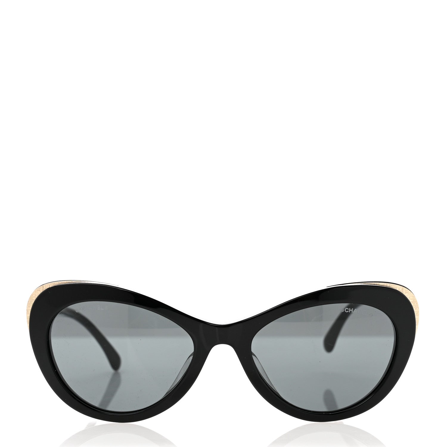 Chanel Acetate Cat Eye CC Sunglasses 5432-A Black 2 of 6