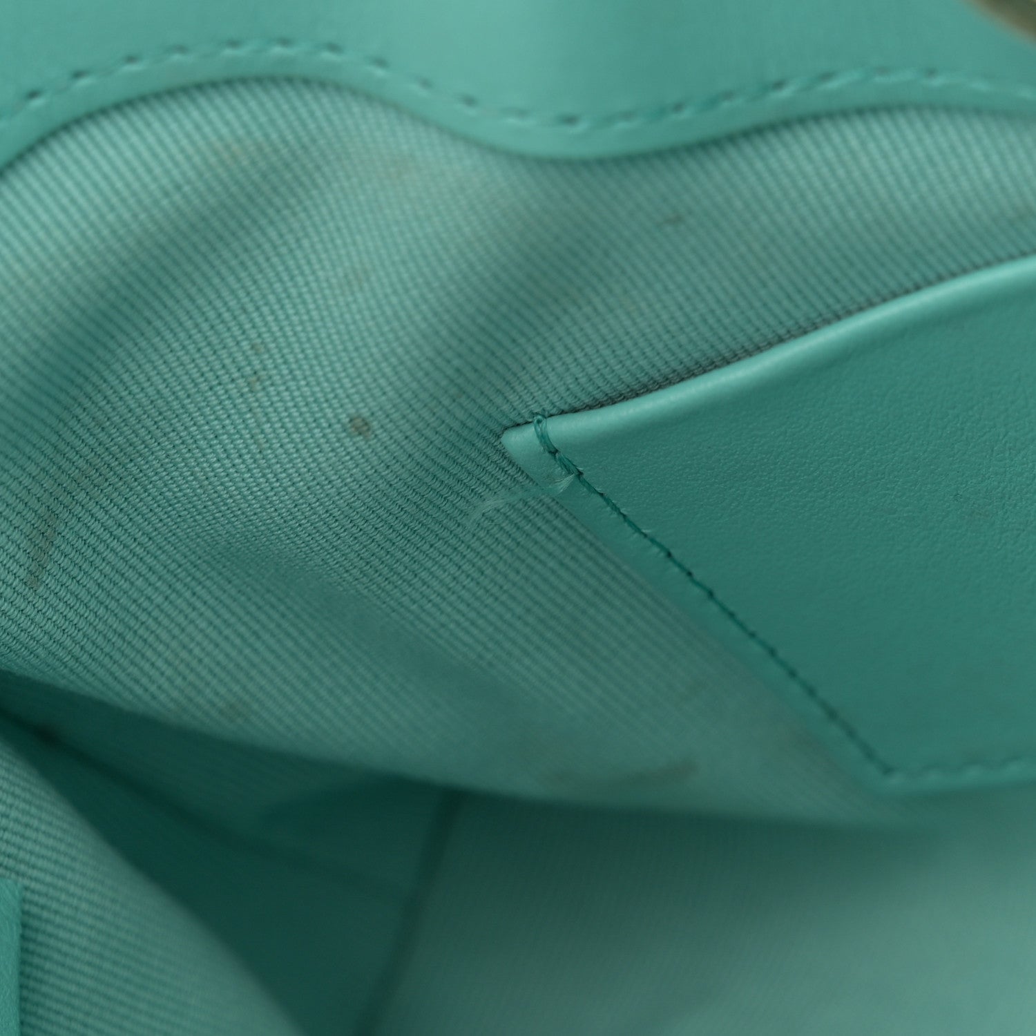 Chanel Shiny Crumpled Calfskin Quilted Nano 31 Shopping Bag Turquoise 12 of 15