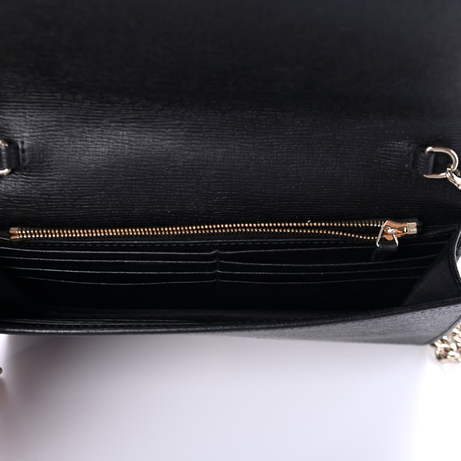 Gucci Textured Calfskin Medium Betty Chain Wallet Black 4 of 4