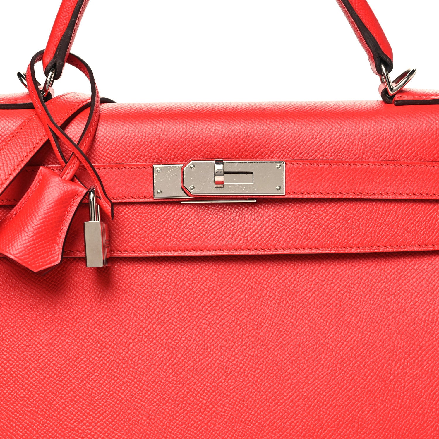 Hermes Epsom Kelly Sellier 32 Rouge Casaque 8 of 12