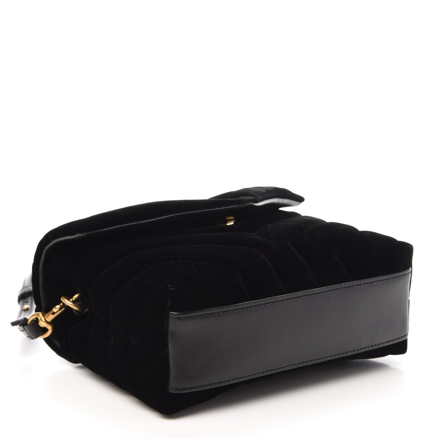 Velvet Y Quilted Monogram Toy Loulou Chain Satchel French Black