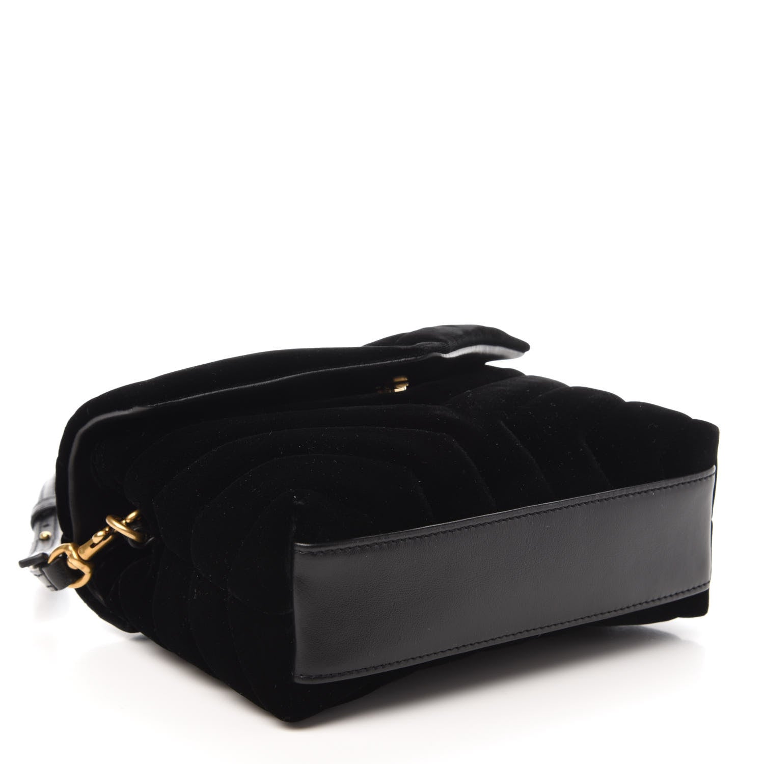 Saint Laurent Velvet Y Quilted Monogram Toy Loulou Chain Satchel French Black 4 of 13