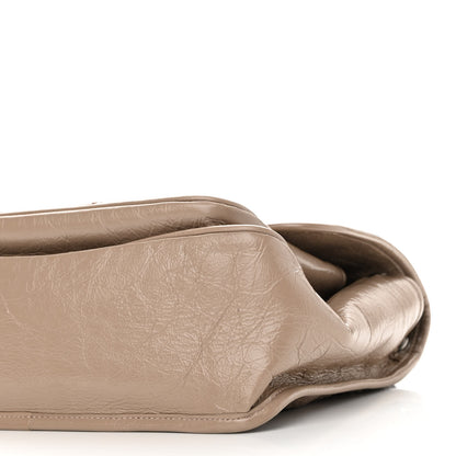 Saint Laurent Crinkled Calfskin Matelasse Monogram Medium Niki Chain Satchel Gold Sand 9 of 9