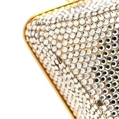 Judith Leiber Swarovski Crystal Star Minaudiere Clutch Gold 15 of 23