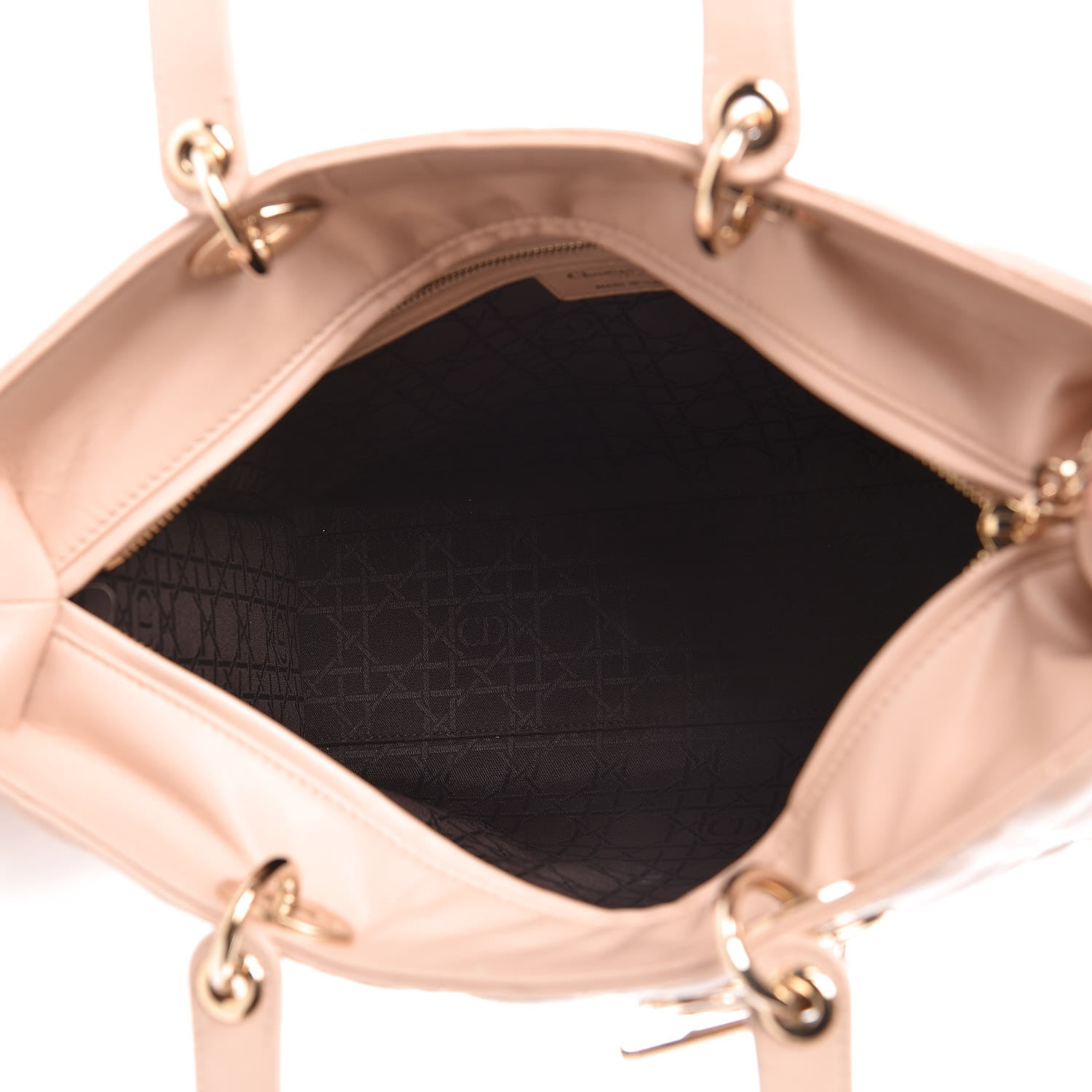 Christian Dior Lambskin Cannage Large Lady Dior Beige 5 of 13