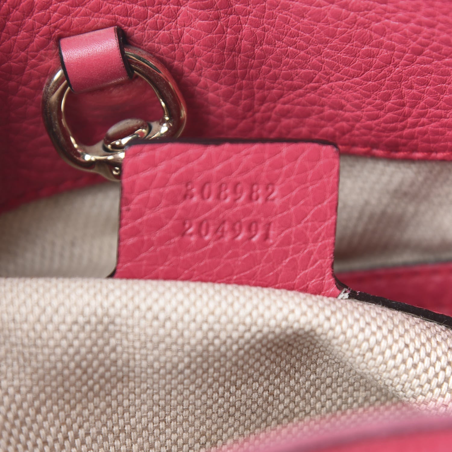 Gucci Pebbled Calfskin Medium Soho Chain Shoulder Bag Pink 7 of 12