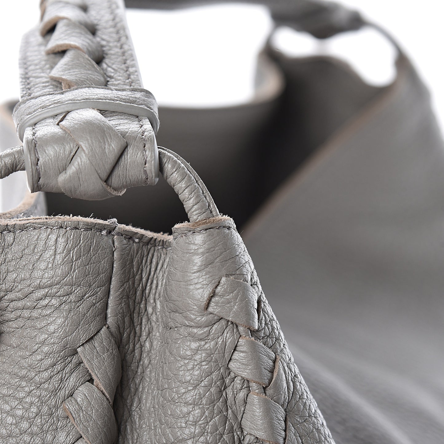 Cervo Deerskin Hobo Light Grey
