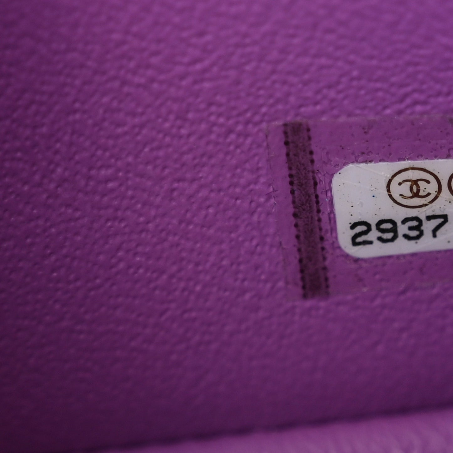 Lambskin Quilted Mini Rectangular Flap Purple