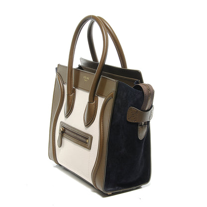 Celine Drummed Leather Micro Tri-Color Luggage 3 of 9