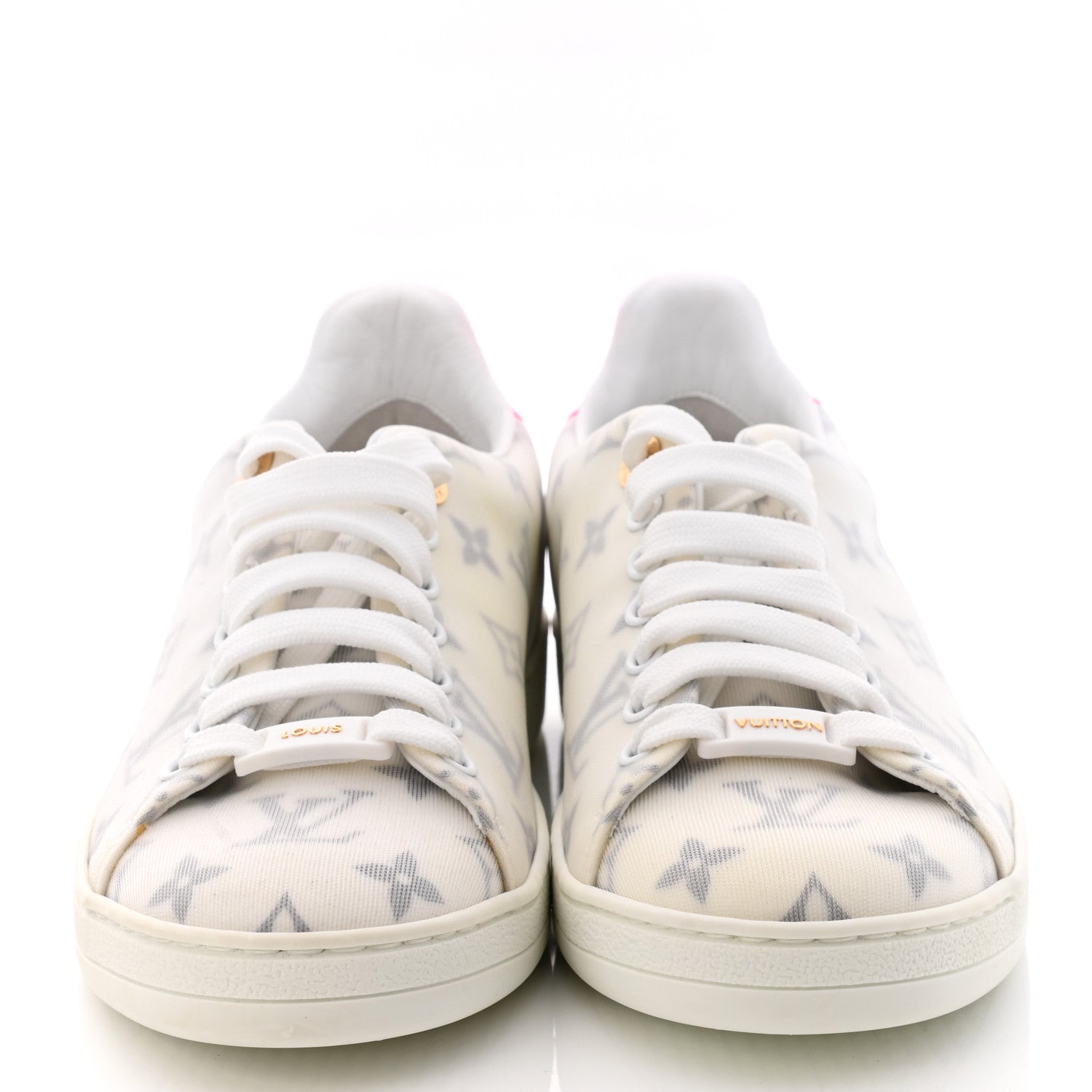 Louis Vuitton Technical Fabric Calfskin Monogram Frontrow Sneakers 37.5 Pink 2 of 10