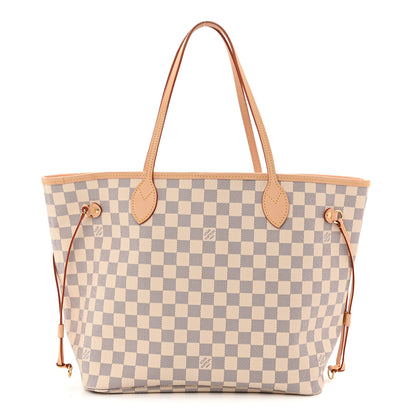 Louis Vuitton Damier Azur Neo Neverfull MM Rose Ballerine 1 of 10