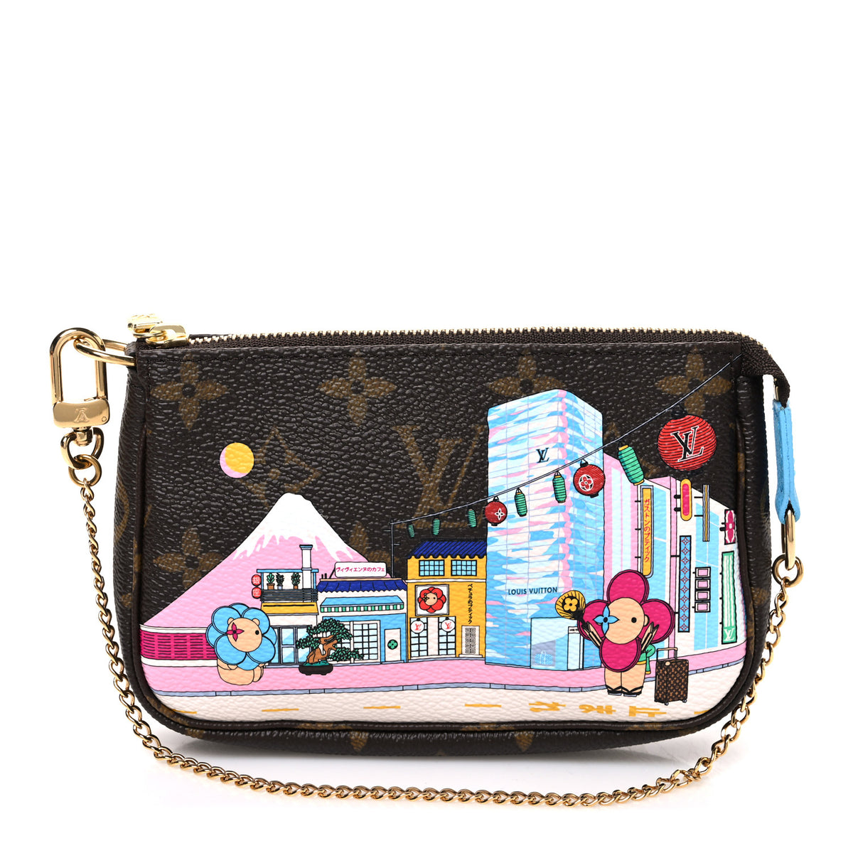 Monogram 2022 Christmas Animation Tokyo Mini Pochette Accessories Blue