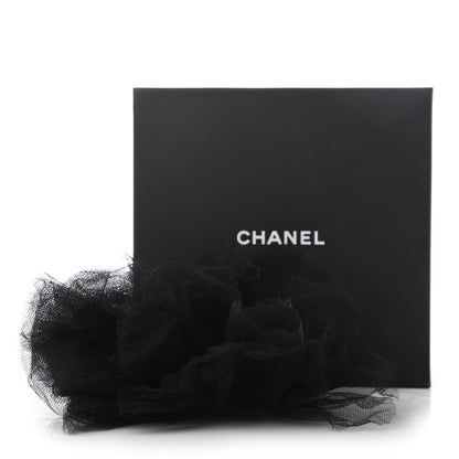 Chanel Tulle Camellia Hair Clip Black 5 of 5