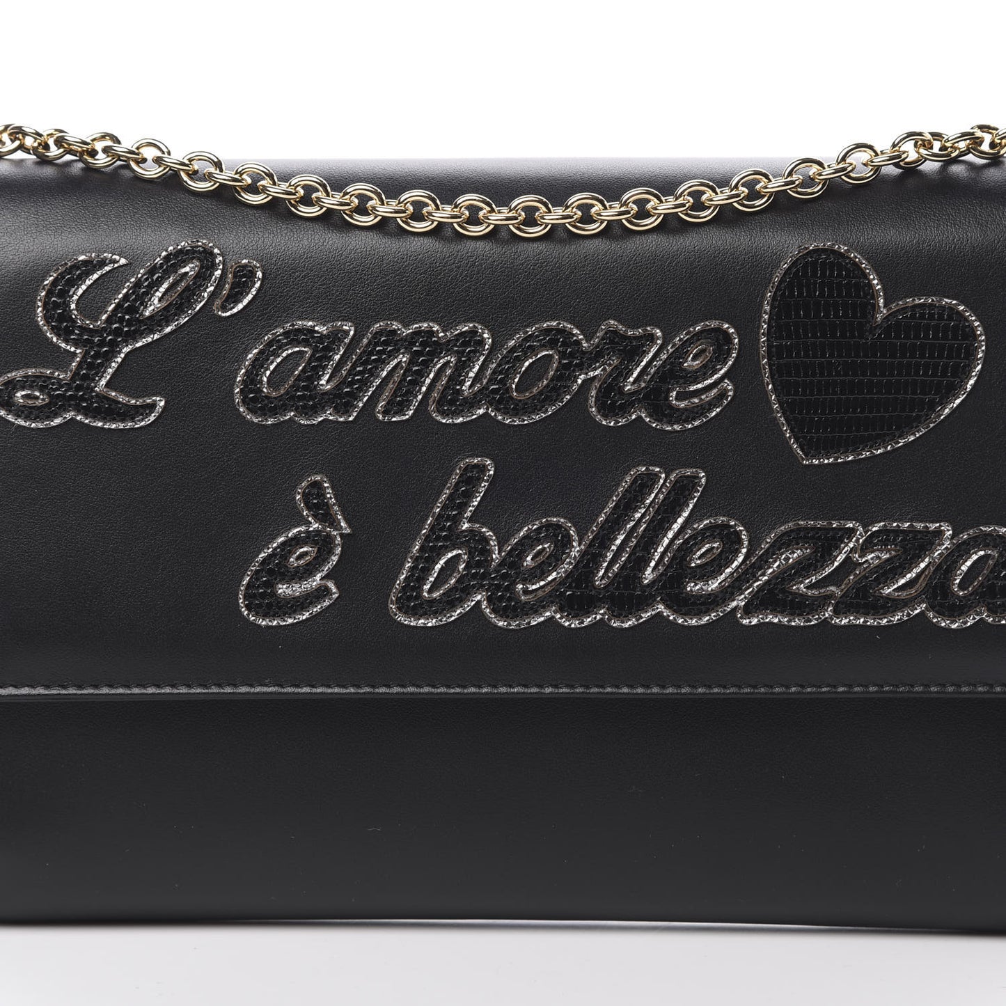 Vitello L'Amore Bellezza Chain Wallet Black