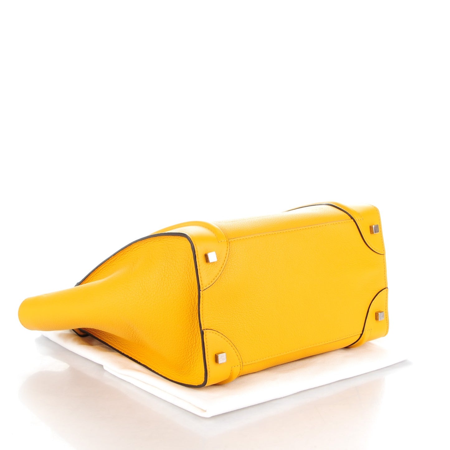 Drummed Calfskin Mini Luggage Ocre