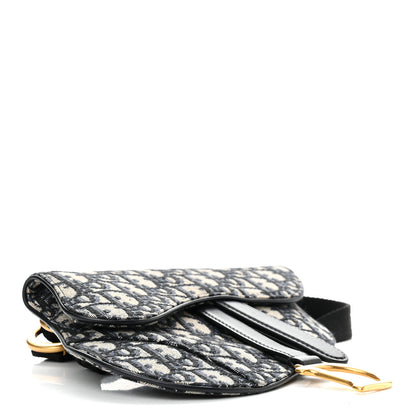Christian Dior Oblique Saddle Belt Pouch Blue 3 of 9