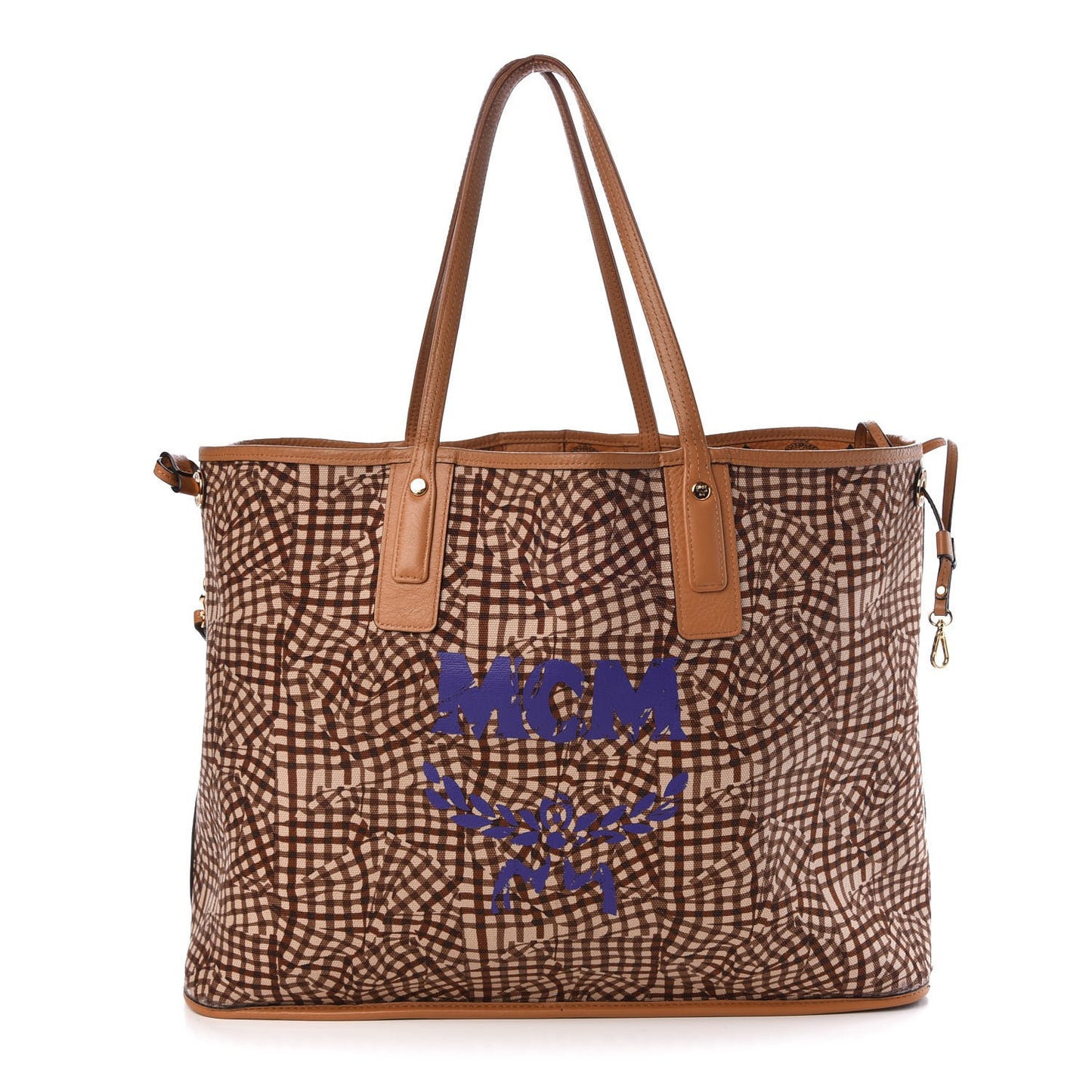 Visetos Large Liz Reversible Shopper Tote Cognac