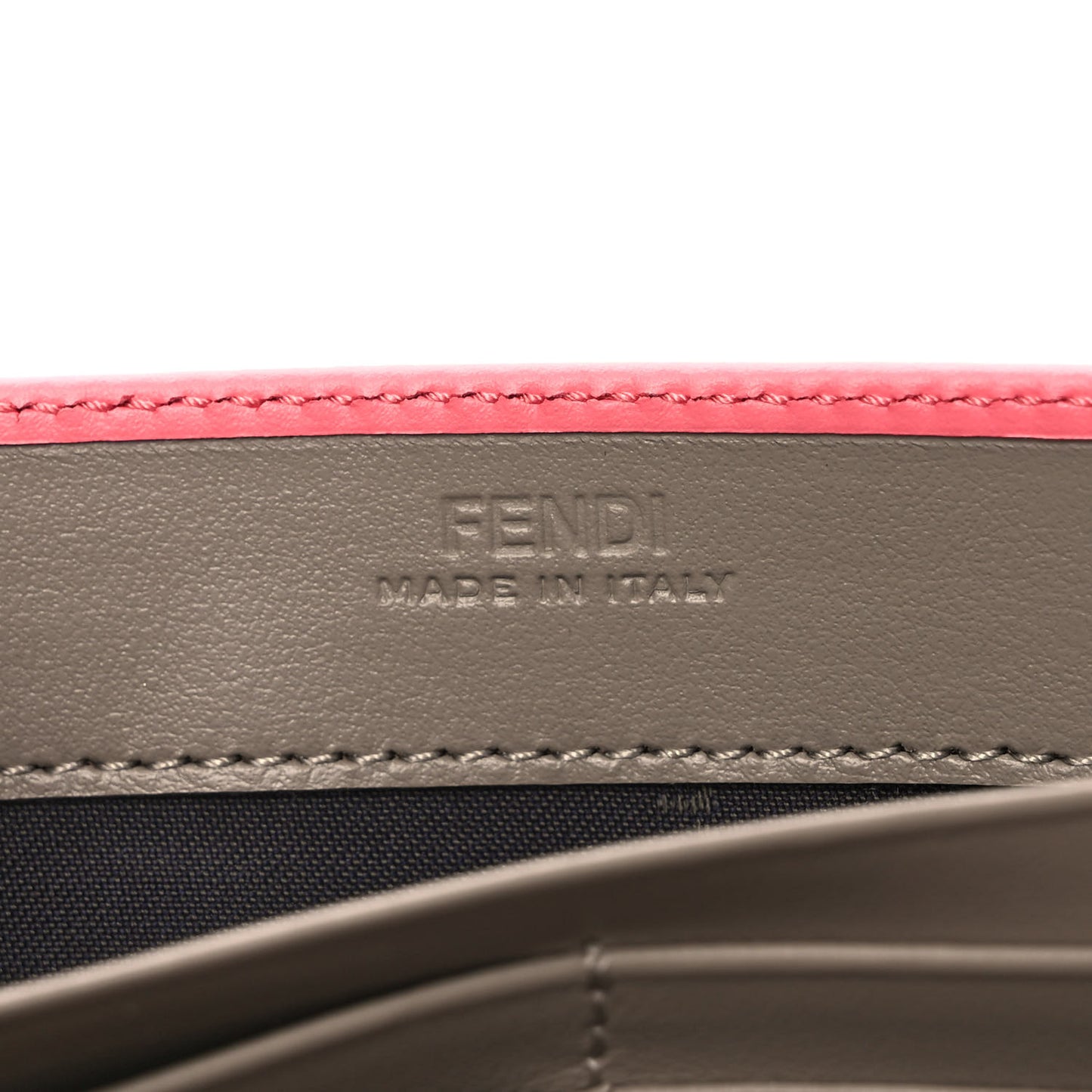 Vitello King Cruise FF Diamonds Continental Envelope Wallet On Chain Pink Dalia Tortora