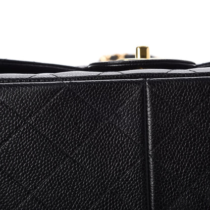 Chanel Caviar Quilted Jumbo Double Flap Black 8 of 11