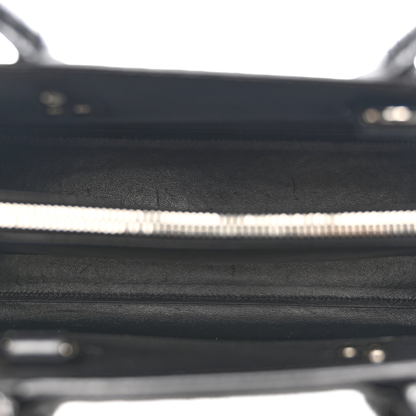 Calfskin Crocodile Embossed Baby Sac De Jour Black