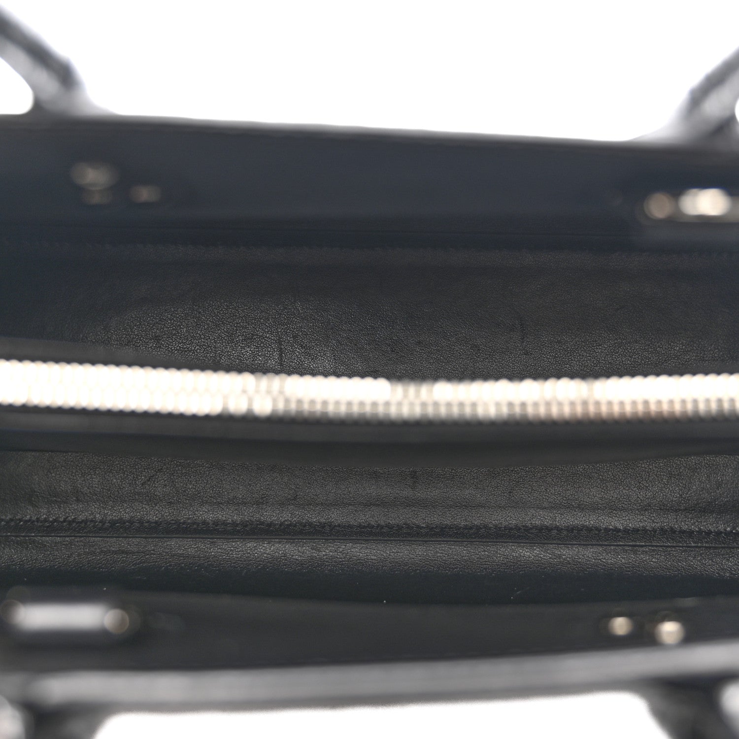 Saint Laurent Calfskin Crocodile Embossed Baby Sac De Jour Black 5 of 15