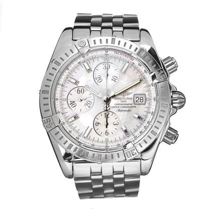 Breitling Stainless Steel Mother of Pearl 44mm Chronomat Automatic Watch A13356 1 of 5