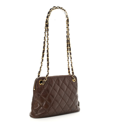 Chanel Lambskin Quilted Shoulder Bag Brown 2 of 10