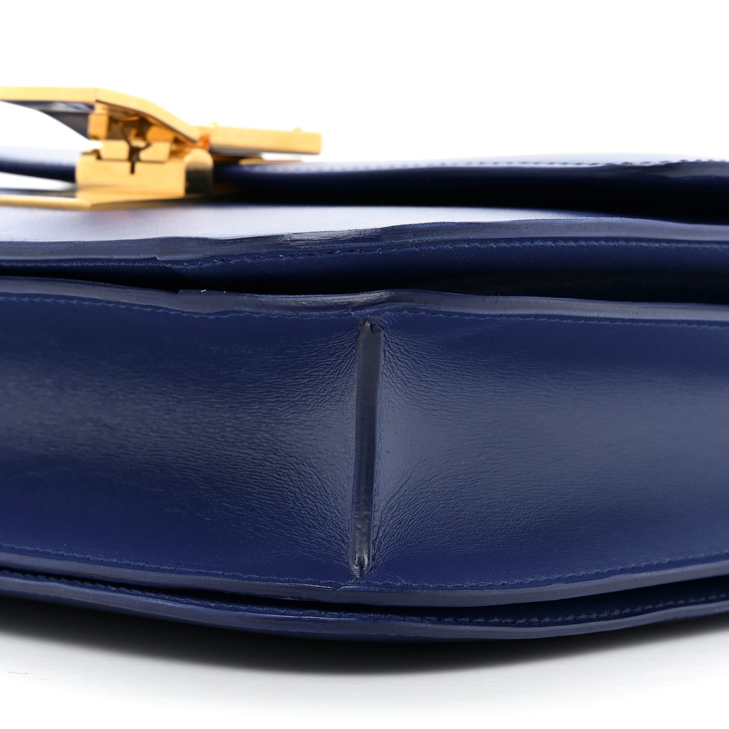Box Calfskin Medium Classic Box Flap Bag Indigo