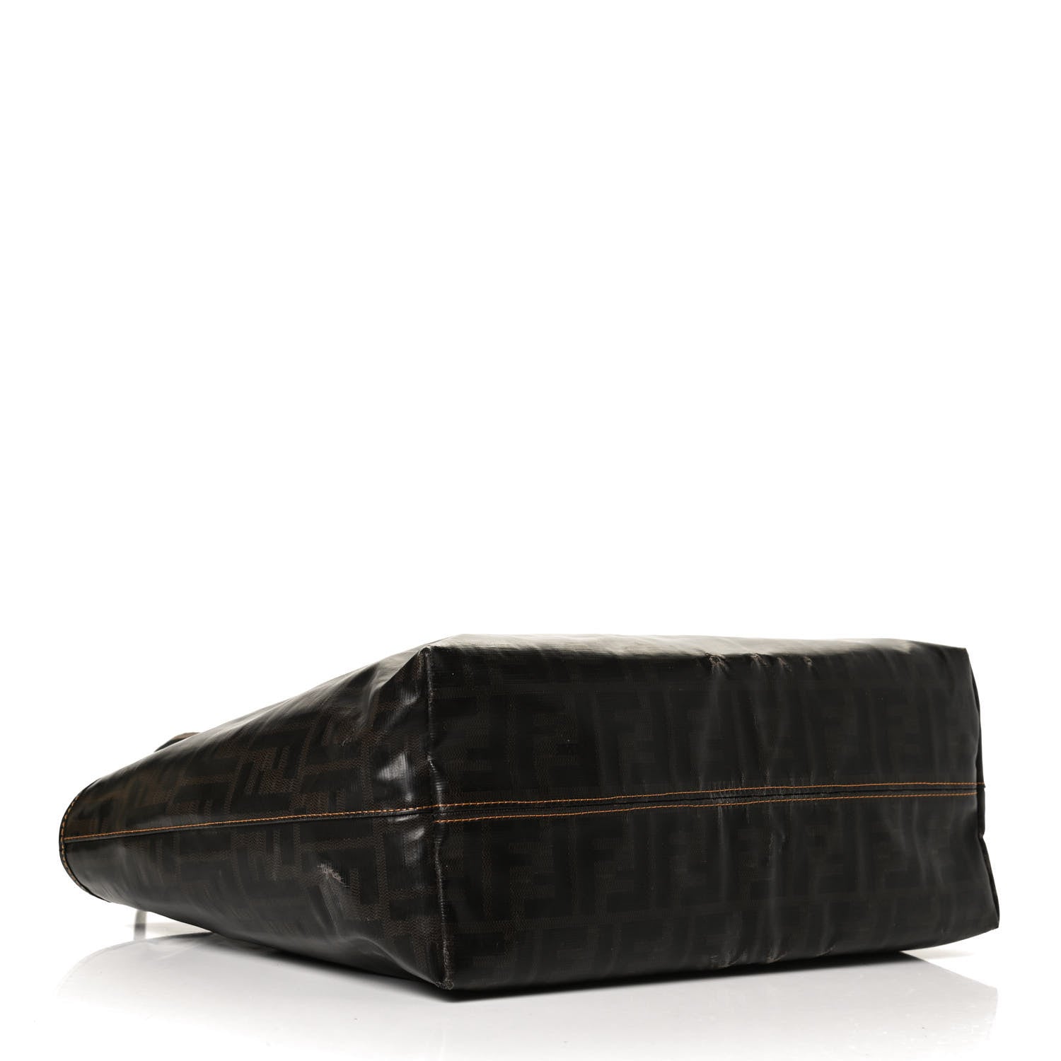 Fendi Zucca Spalmati Matrioska Small Roll Tote Tobacco Black 4 of 16