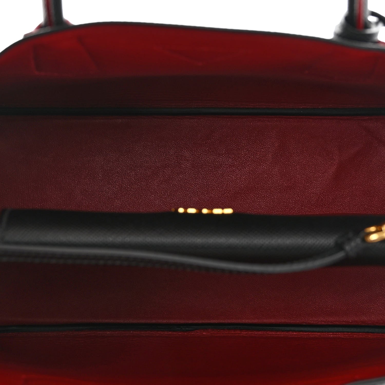 Prada Saffiano Cuir Medium Double Bag Black Fuoco 5 of 10
