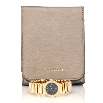Bulgari 18K Yellow Gold 23mm Tubogas Quartz Watch Black 5 of 5