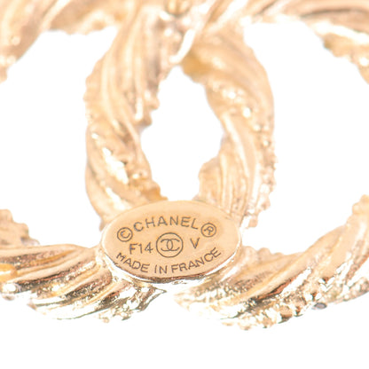 Chanel Crystal Twisted CC Earrings Gold 6 of 13