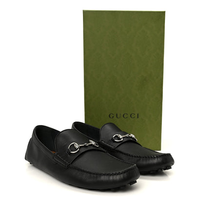 Gucci Soft Clove Calfskin Mens Horsebit Driver Loafers 12 Black 10 of 10