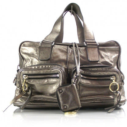 Chloe Metallic Calfskin Large Betty Shoulder Bag Argent 1 of 13