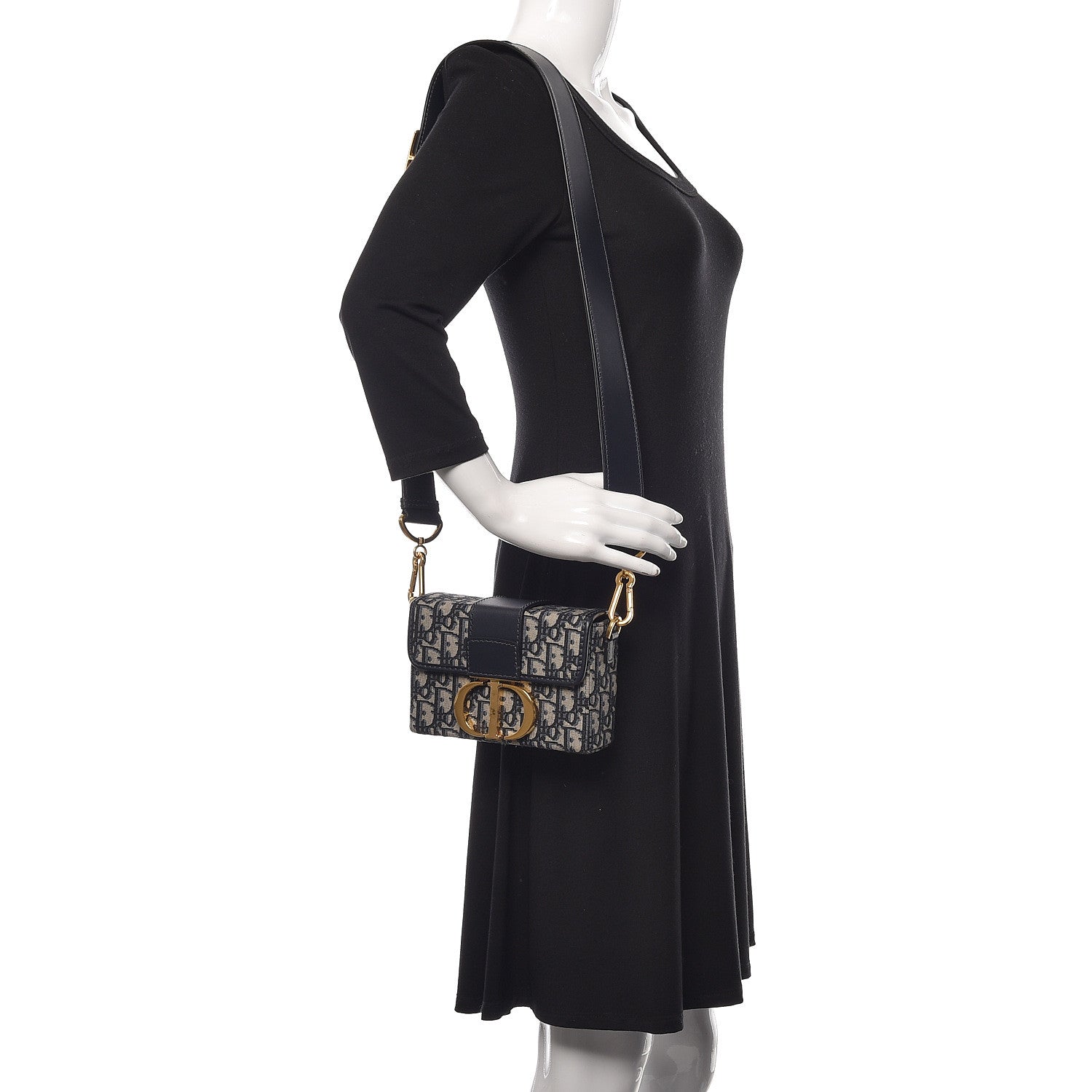 Christian Dior Oblique 30 Montaigne Box Bag Blue 2 of 21