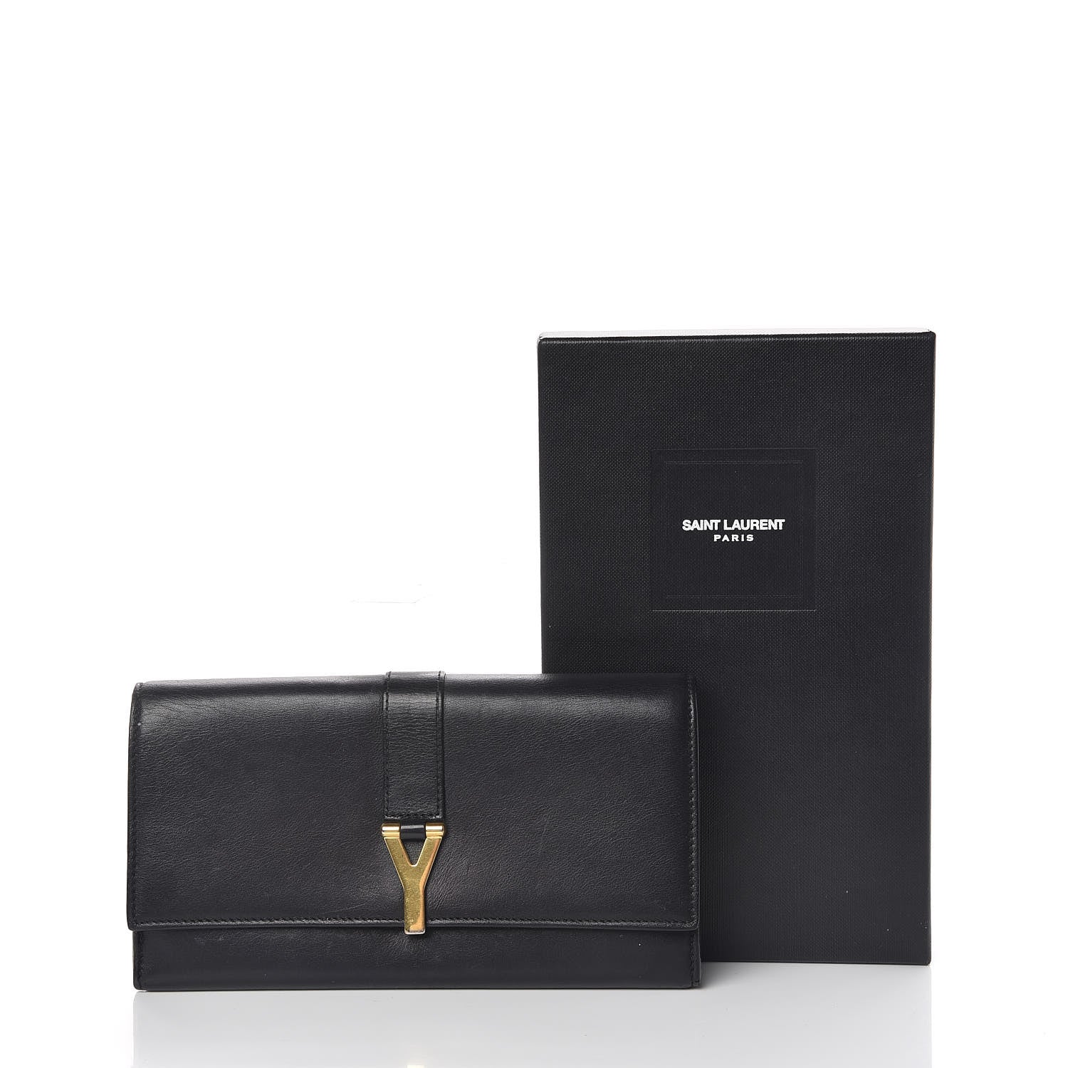 Saint Laurent Calfskin Classic Y Ligne Clutch Black 13 of 13