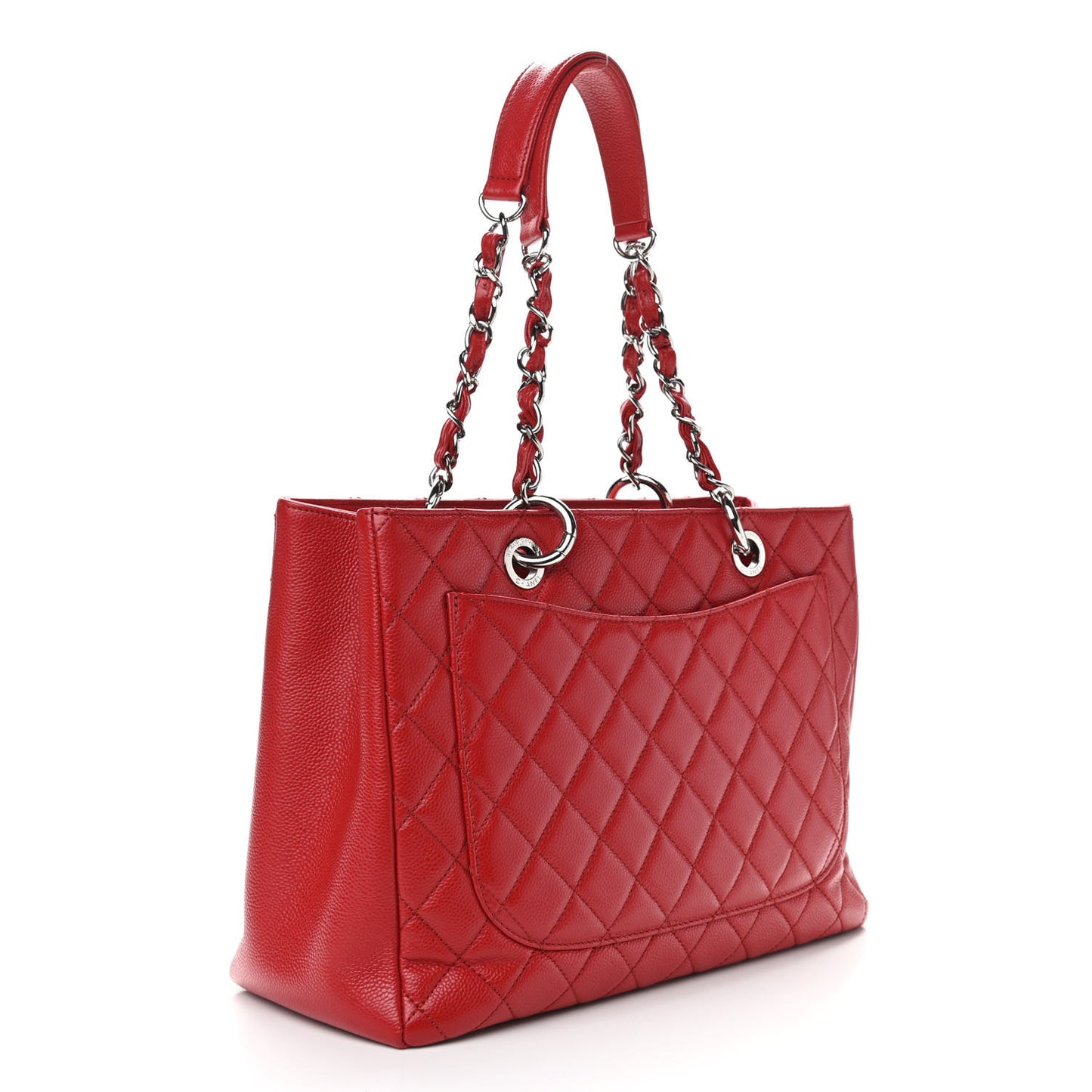 Caviar Quilted Grand Shopping Tote GST Red