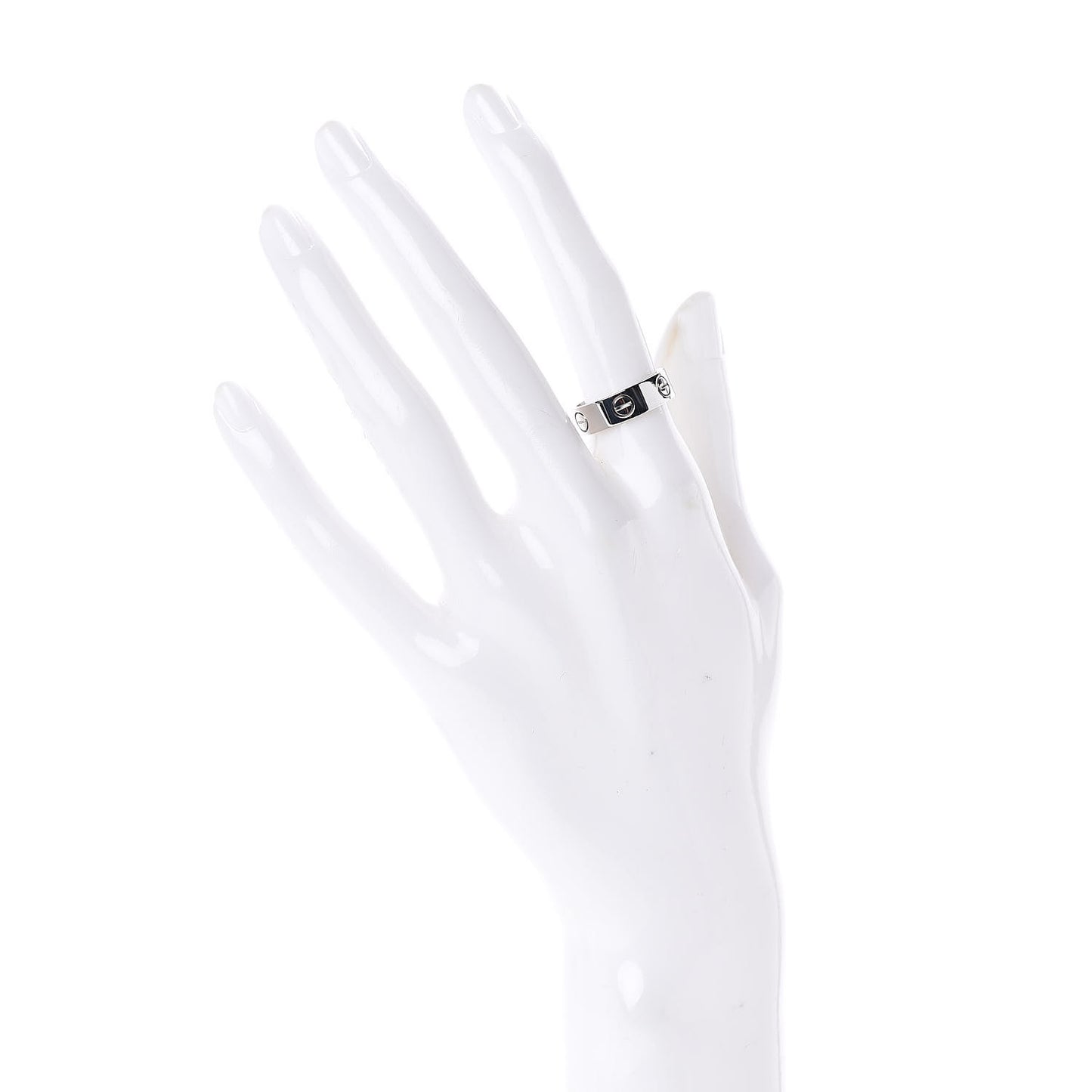 18K White Gold 5.5mm LOVE Ring 51 5.75