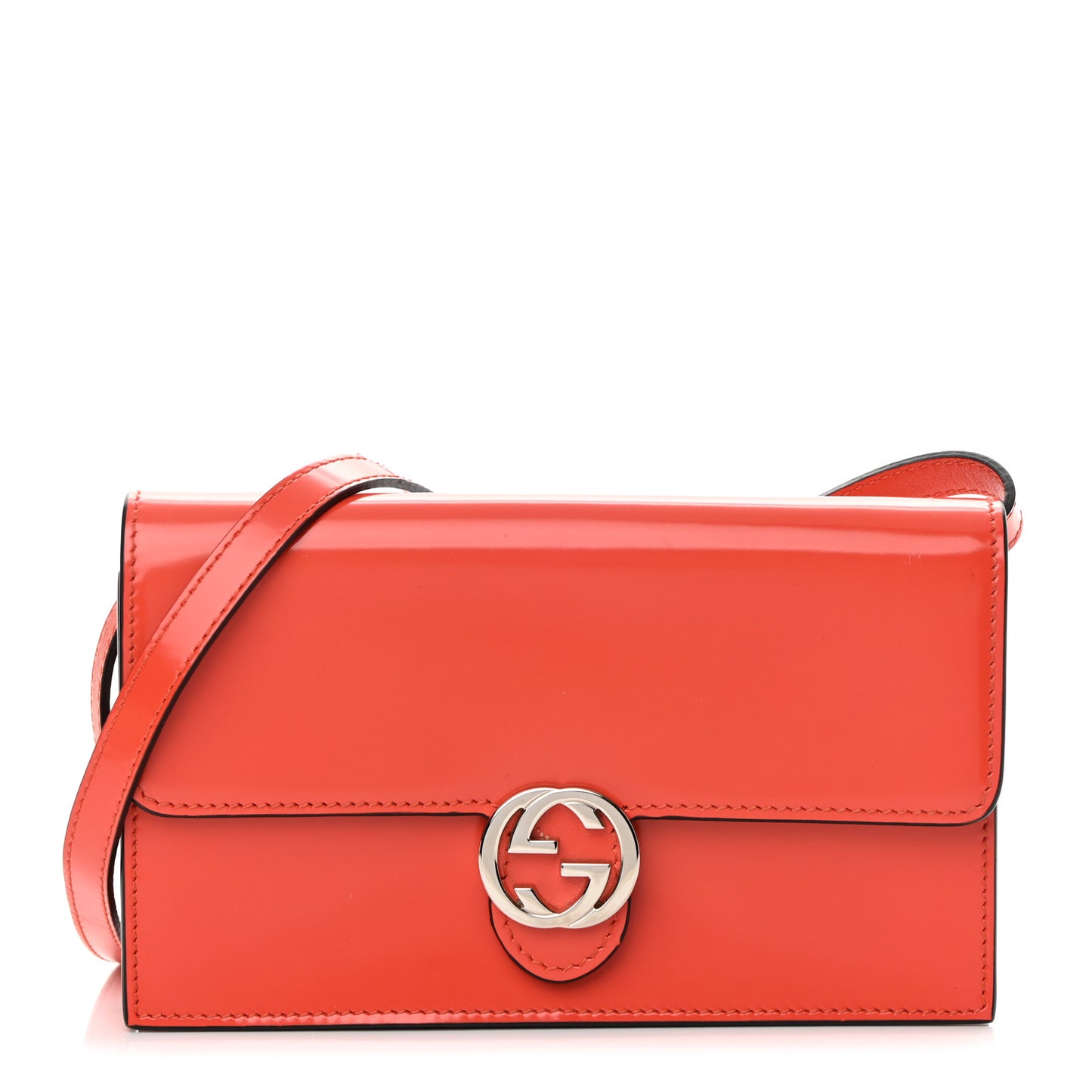 Shade Lux Calfskin Icon Wallet New Dark Orange