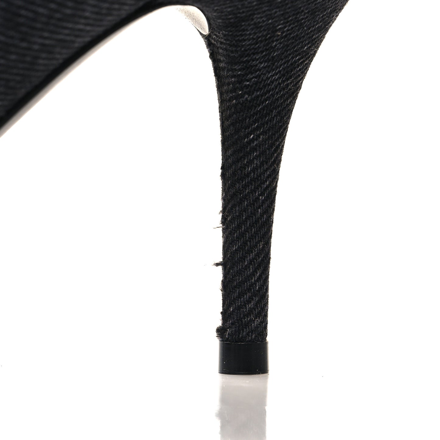 Denim BB D'Orsay Pointed Toe Knife 80mm Pump 39.5 Black