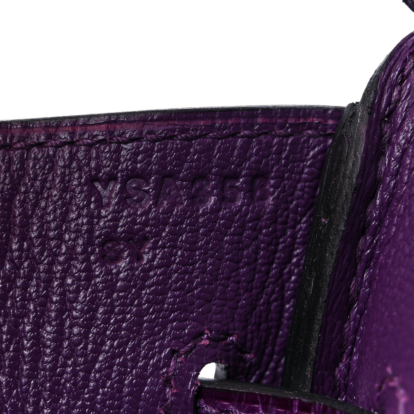 Ostrich Shiny Alligator Birkin Touch 30 Violine Cassis