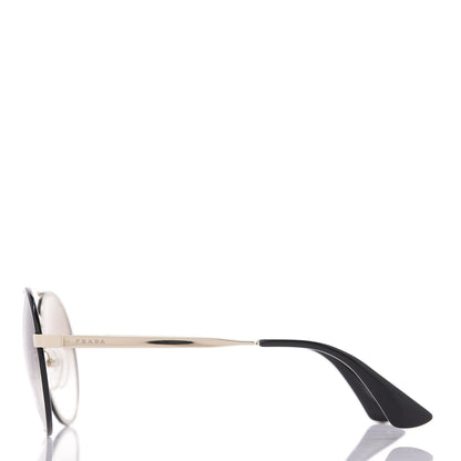 Prada Round Sunglasses SPR 51S Black Gold 3 of 7
