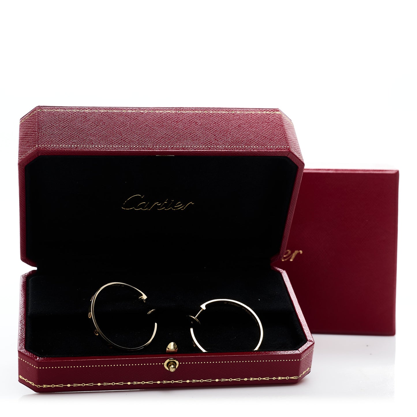 18K Yellow Gold Large LOVE Hoop Earrings