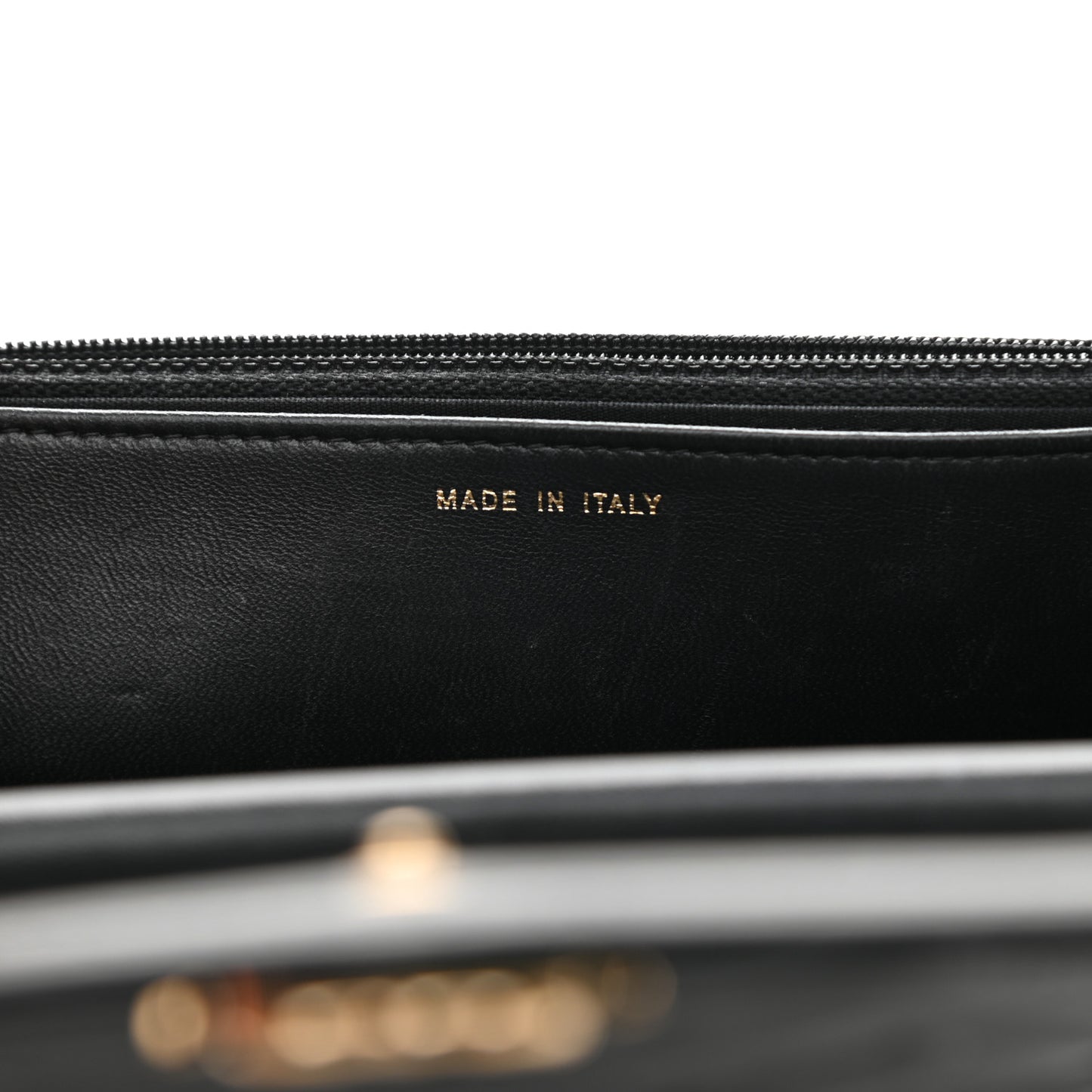 Lambskin Quilted Boy Wallet On Chain WOC Black