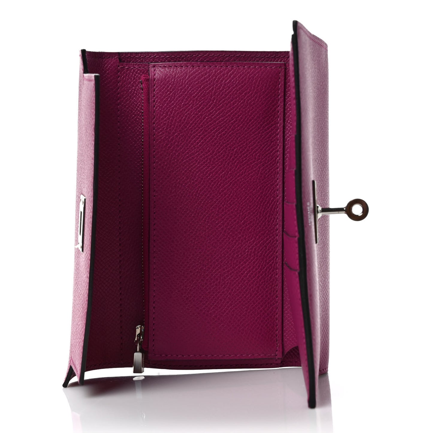 Epsom Medium Kelly Wallet Rose Pourpre