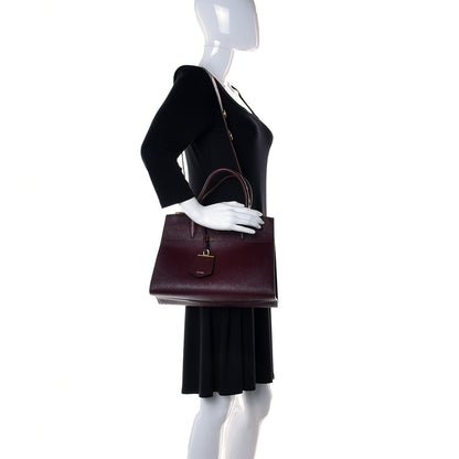 Prada Saffiano City Calfskin Greche Paradigme Bag Granato Petalo 2 of 9